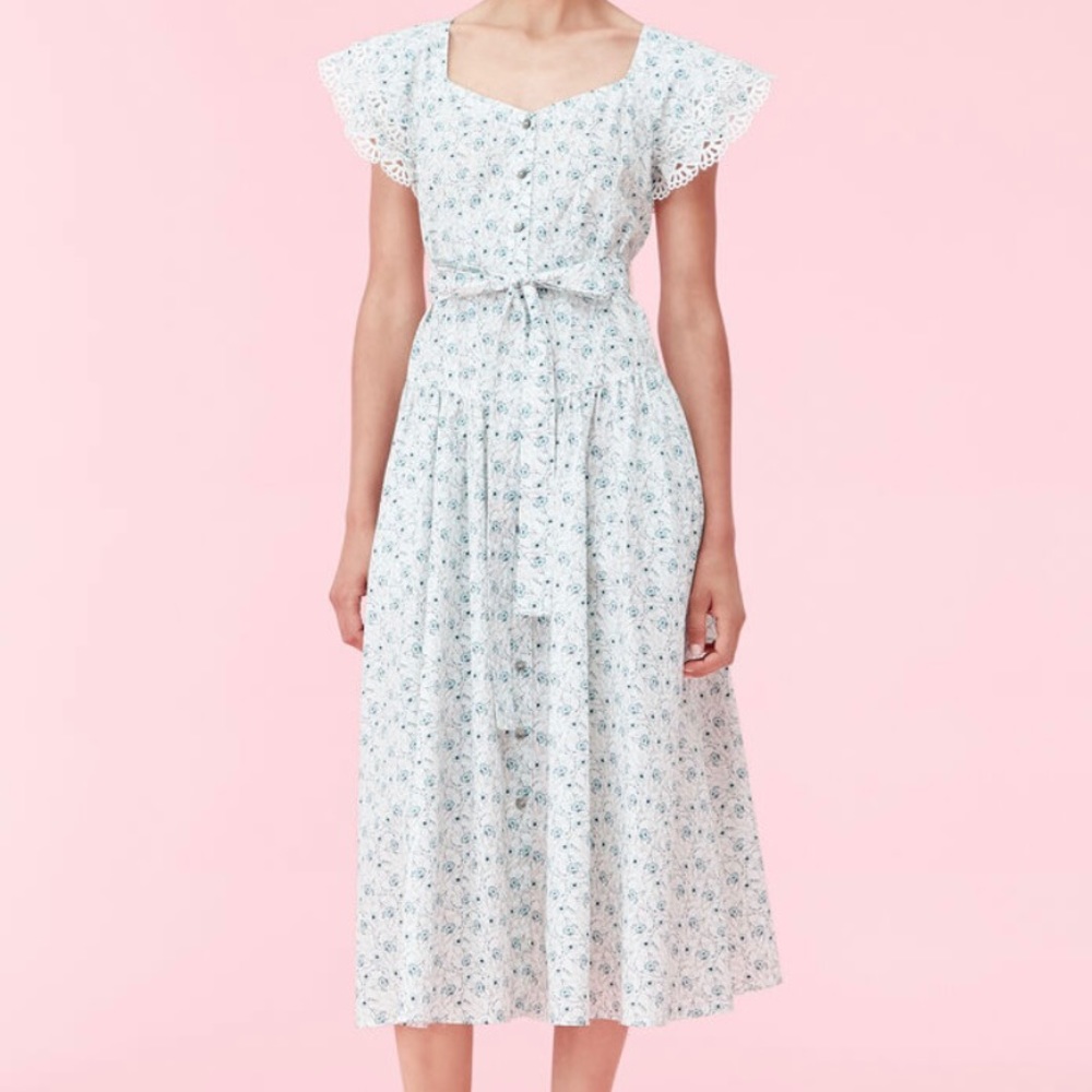 Rebecca Taylor La Vie Poppy Fields Poplin Dress